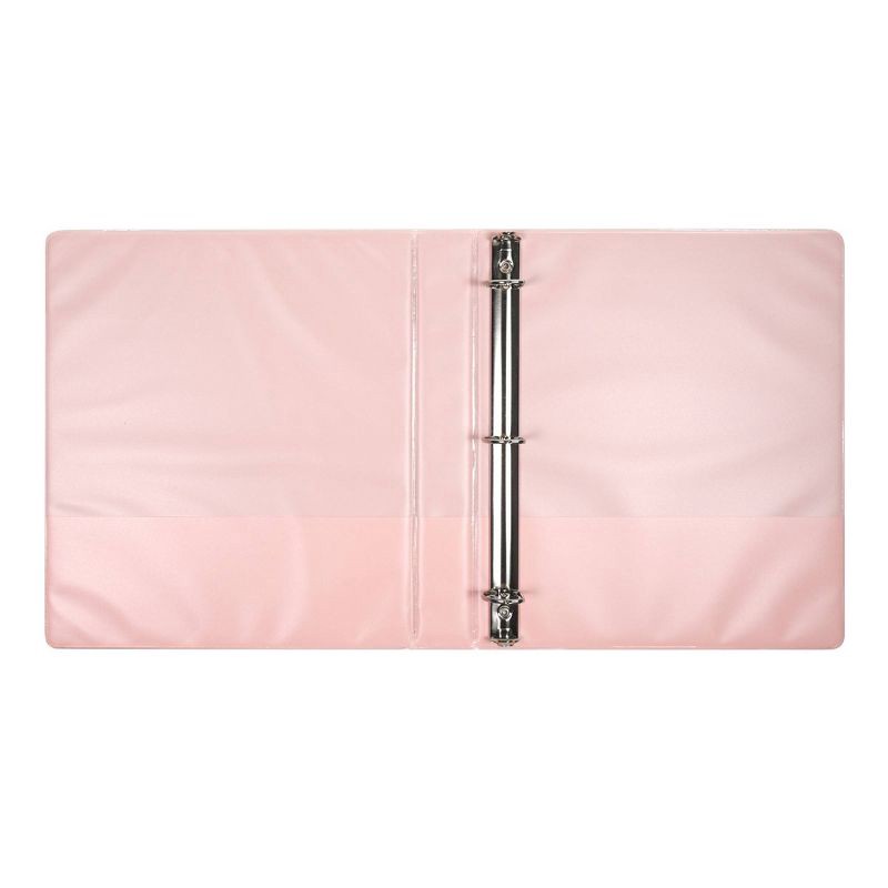 slide 4 of 7, Yoobi Evolve 1" D-Ring Binder 220 Sheet Capacity Peachy Yellow Ombre, 1 ct