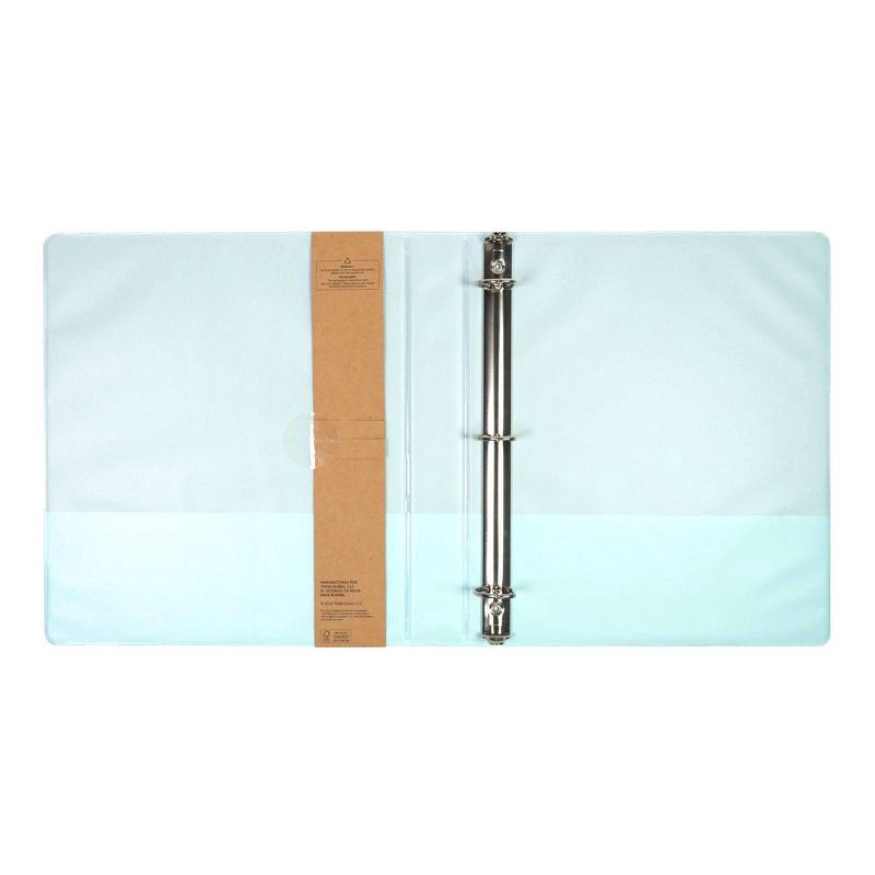slide 3 of 7, Yoobi Evolve 1" D-Ring Binder 220 Sheet Capacity Powder Blue Ombre, 1 ct