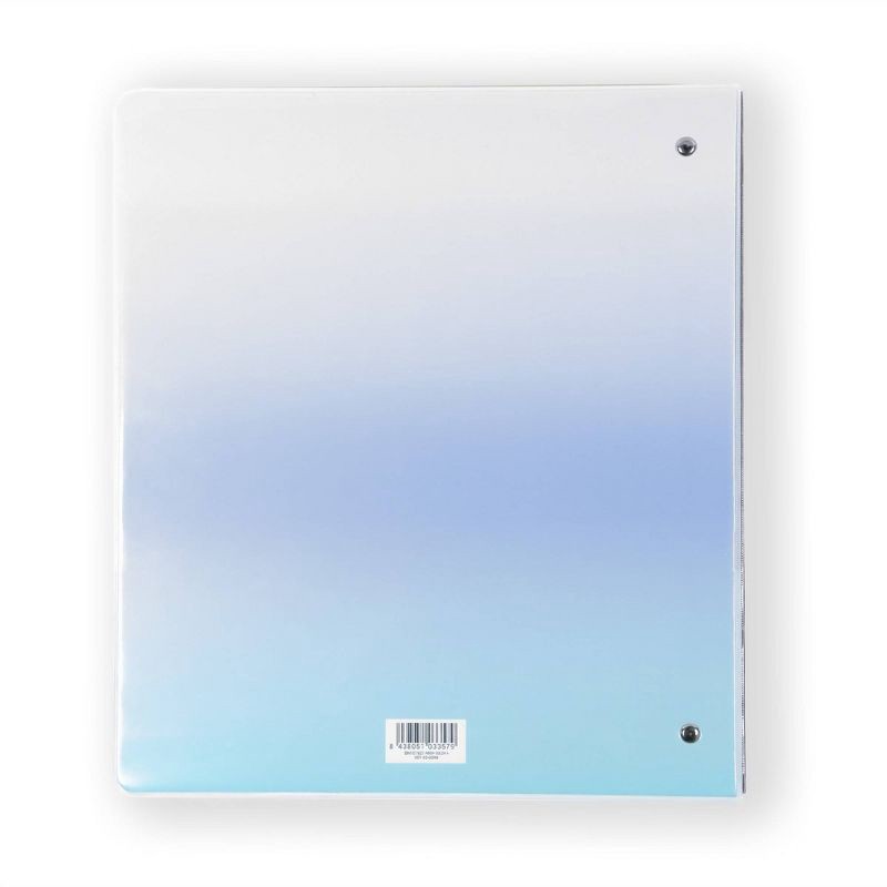 slide 7 of 7, Yoobi Evolve 1" D-Ring Binder 220 Sheet Capacity Powder Blue Ombre, 1 ct