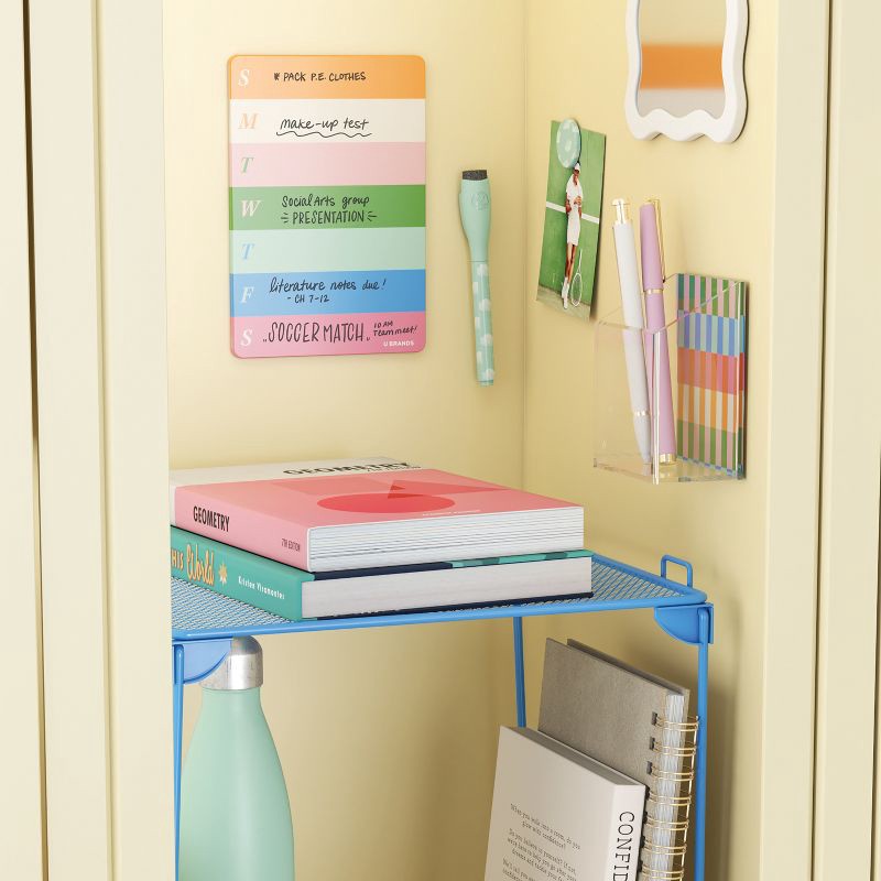 slide 8 of 8, U Brands 5ct Locker Kit w Shelf Hyper Prep Blue, 5 ct