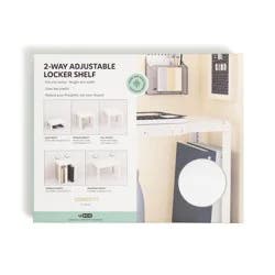 U Brands U-Eco Plastic Locker Adjustable Shelf White