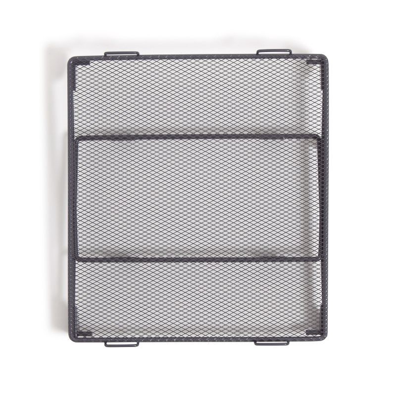 slide 4 of 7, U Brands 8" Mesh Locker Shelf Dusty Black, 1 ct