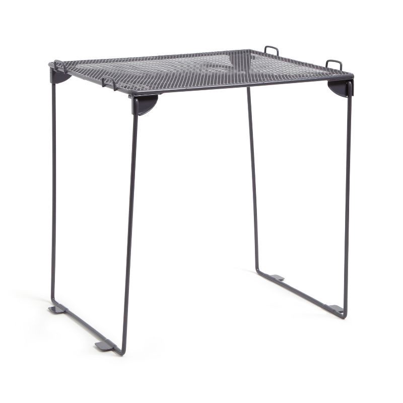 slide 4 of 7, U Brands 12" Mesh Locker Shelf Dusty Black, 1 ct