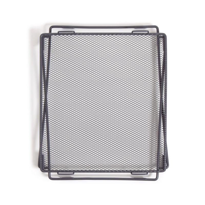 slide 6 of 7, U Brands 12" Mesh Locker Shelf Dusty Black, 1 ct