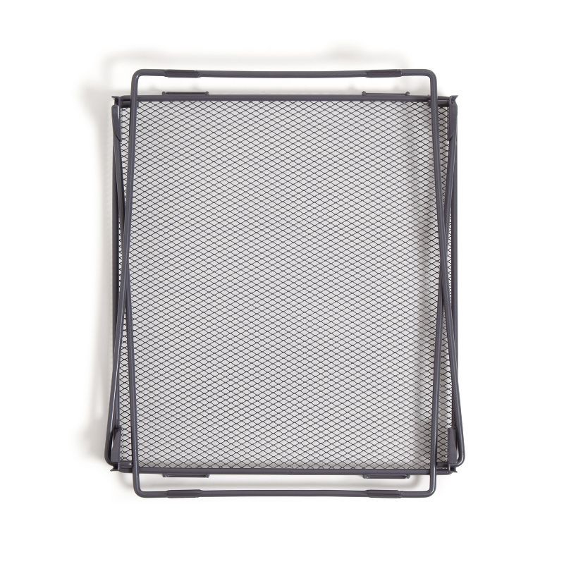 slide 2 of 7, U Brands 12" Mesh Locker Shelf Dusty Black, 1 ct