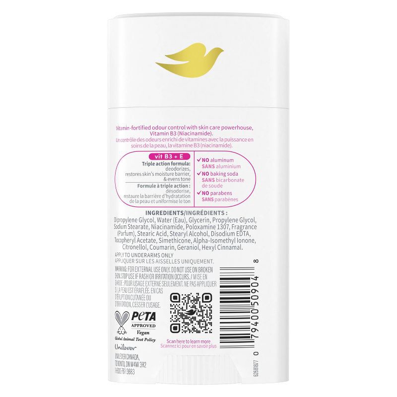 slide 2 of 5, Dove Beauty VitaminCare+ Aluminum Free Deodorant Stick with Niacinamide - Raspberry & Rose - 2.6oz, 2.6 oz