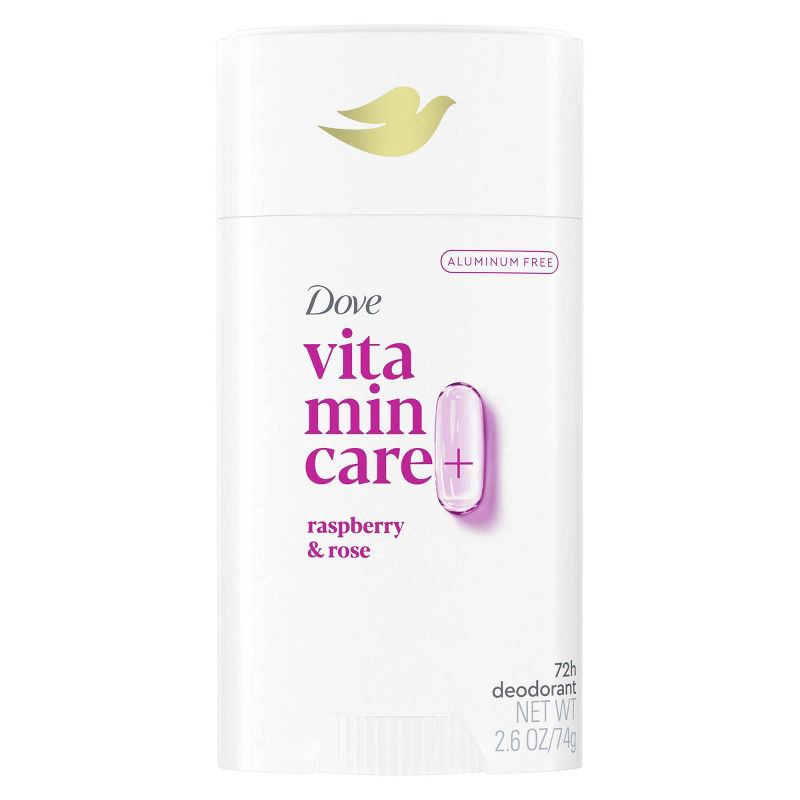 slide 1 of 5, Dove Beauty VitaminCare+ Aluminum Free Deodorant Stick with Niacinamide - Raspberry & Rose - 2.6oz, 2.6 oz