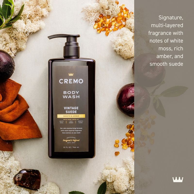 slide 3 of 7, Cremo Vintage Suede Body Wash - 32 fl oz, 32 fl oz