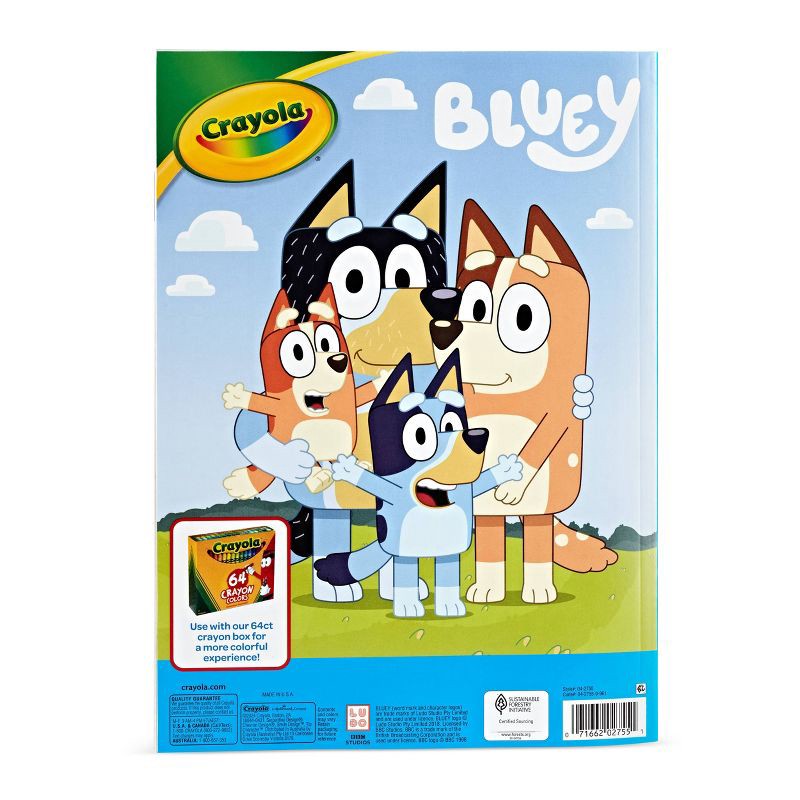 slide 5 of 5, Crayola 96pg Bluey Coloring Book: Stickers & Creative Thinking for Kids, Ages 3+, 10.75" x 7.75", 1 ct