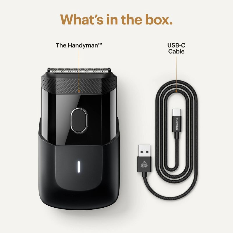 slide 4 of 12, Manscaped The Handyman Compact Face Shaver, Portable SkinSafe Men's Travel Facial Hair Electric Razor, 1 ct