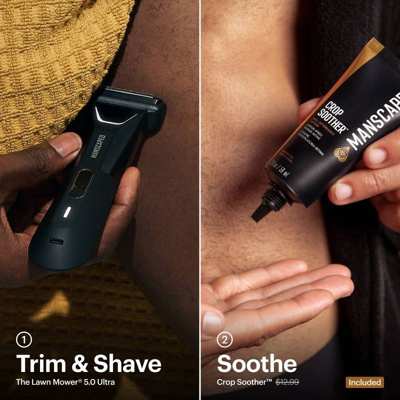 slide 5 of 13, Manscaped The Lawn Mower 5.0 Ultra Essentials Kit, SkinSafe Electric Groin and Body Hair Trimmer, Men's Grooming Gift Set, 1 ct