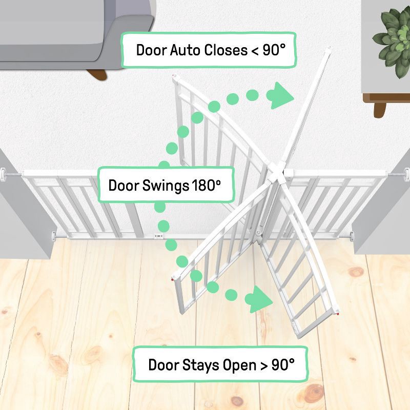 slide 8 of 16, Summer by Ingenuity The Doorway 48W Series Baby and Dog Gate – White, 1 ct