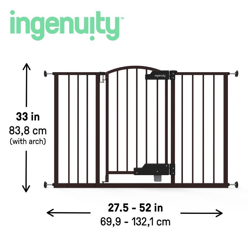 slide 3 of 12, Summer by Ingenuity The Thruway 52W Series with Glide Open - Espresso Gate, 1 ct