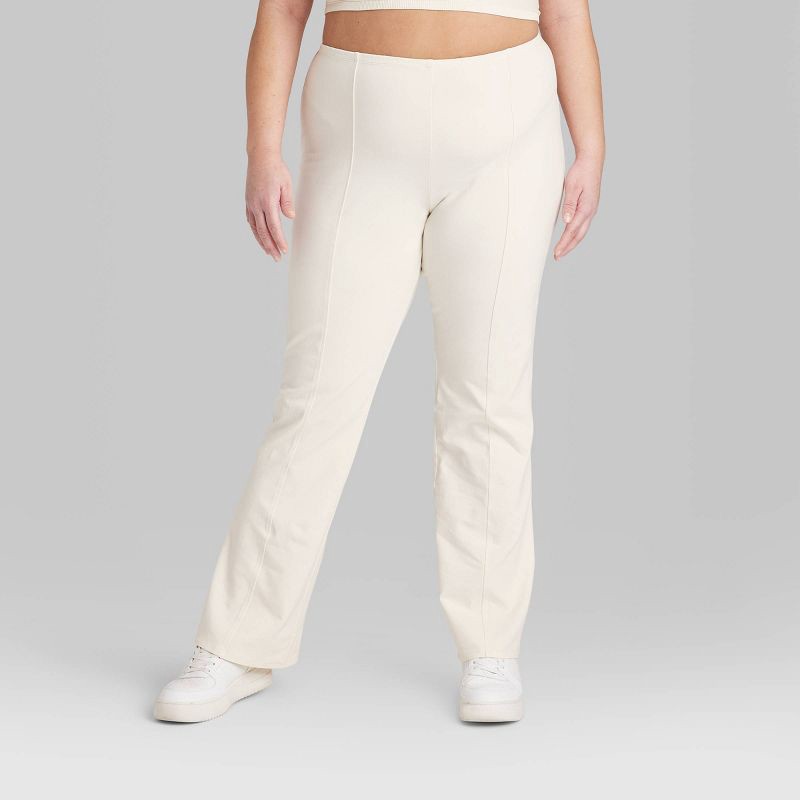 Women's High-Rise Washed Flare Seamed Leggings - Wild Fable™ Off-White XXL  1 ct