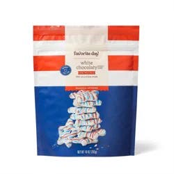 Vanilla Fudge Dipped Mini Pretzels with Red & Blue Drizzle - 10oz - Favorite Day™