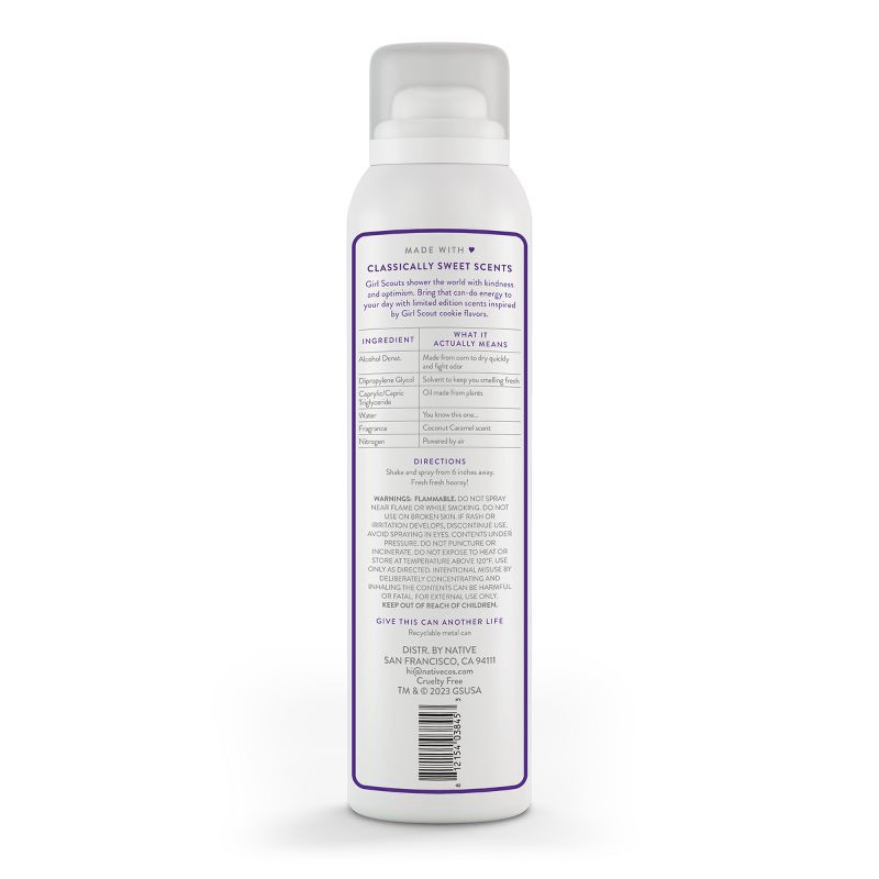 slide 2 of 5, Native Limited Edition Girl Scout Coconut Caramel Cookie Deodorant Spray - 3.5oz, 3.5 oz