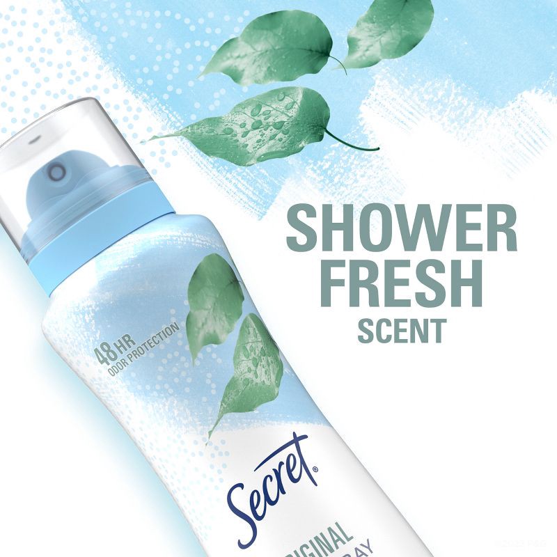 slide 7 of 12, Secret Dry Spray Antiperspirant and Deodorant for Women - Shower Fresh - 4.1oz, 4.1 oz