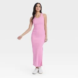 Women's Rib-Knit Maxi Bodycon Dress - Universal Thread™ Pink M