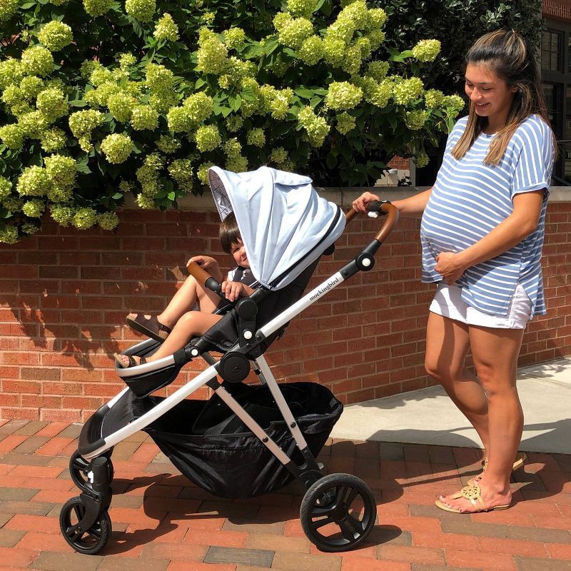 slide 3 of 11, Mockingbird Single-To-Double Stroller 2.0 - Black Windowpane, 1 ct