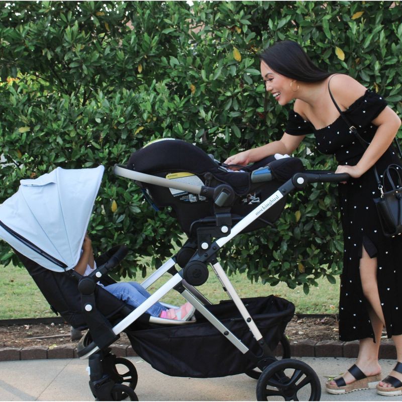 slide 4 of 11, Mockingbird Single-To-Double Stroller 2.0 - Black Windowpane, 1 ct