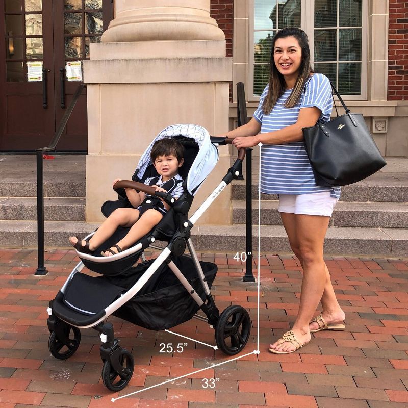 slide 9 of 11, Mockingbird Single-To-Double Stroller 2.0 - Black Windowpane, 1 ct