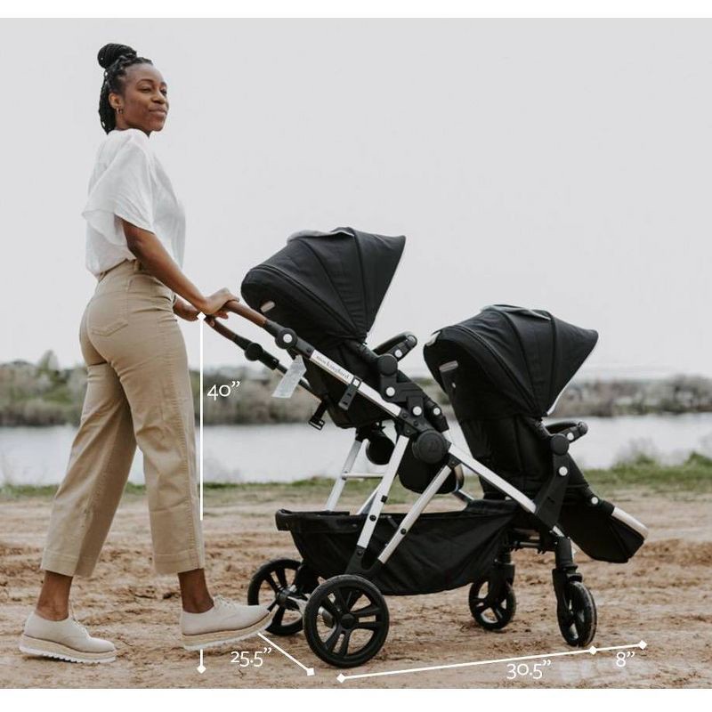 slide 10 of 11, Mockingbird Single-To-Double Stroller 2.0 - Black Windowpane, 1 ct