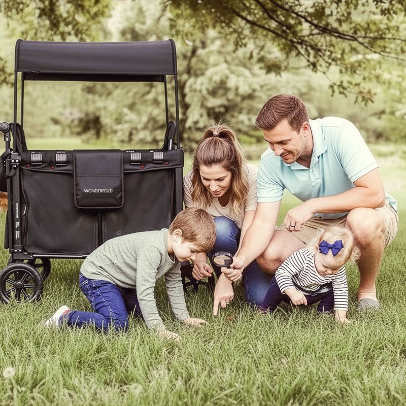 slide 6 of 10, WONDERFOLD W2 Original Stroller with Snack Tray, 1 ct