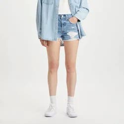 Levi's 501® Original Fit High-Rise Women's Jean Shorts - Quiet Riot 29: Denim, Heavyweight, Fly Button
