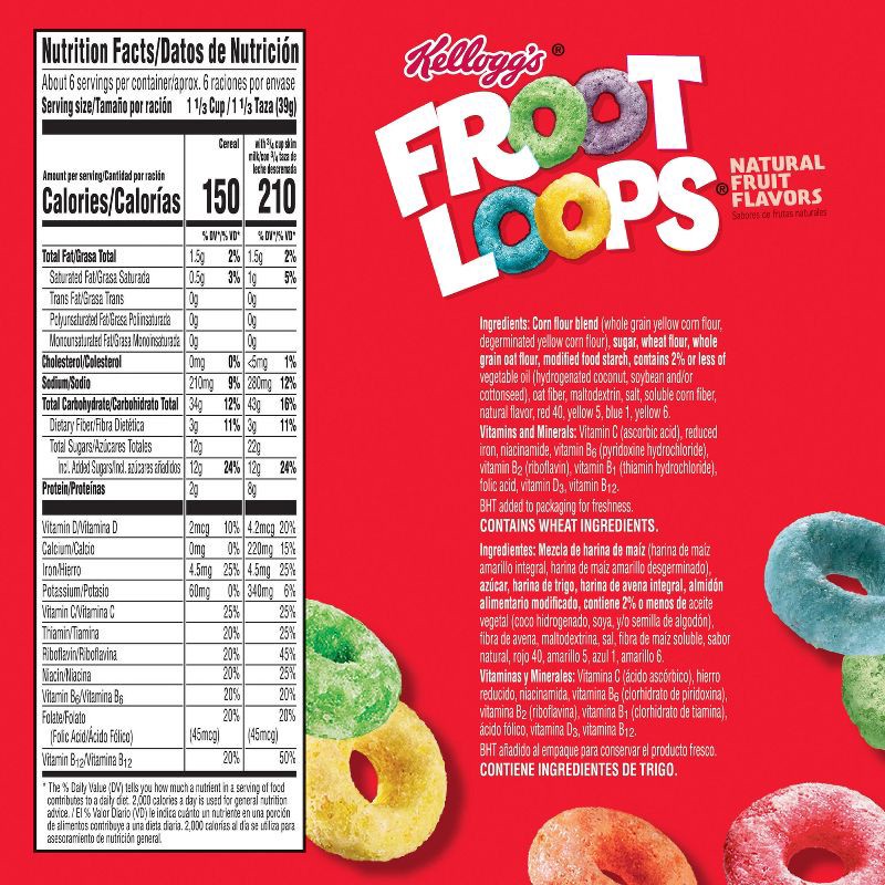 slide 2 of 12, Kellogg's Froot Loops Breakfast Cereal - 8.9oz, 8.9 oz