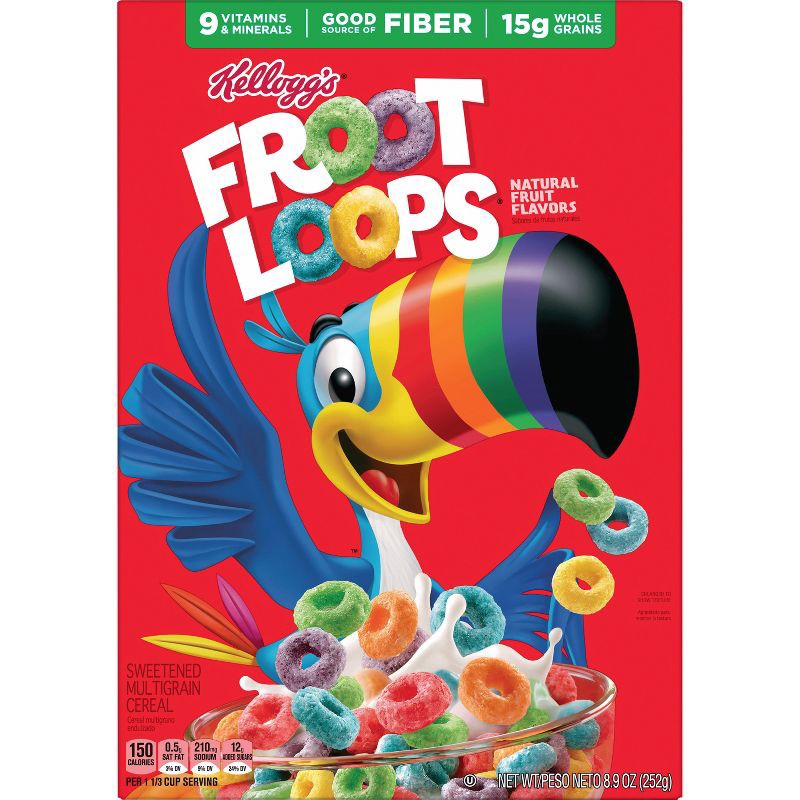 slide 6 of 12, Kellogg's Froot Loops Breakfast Cereal - 8.9oz, 8.9 oz