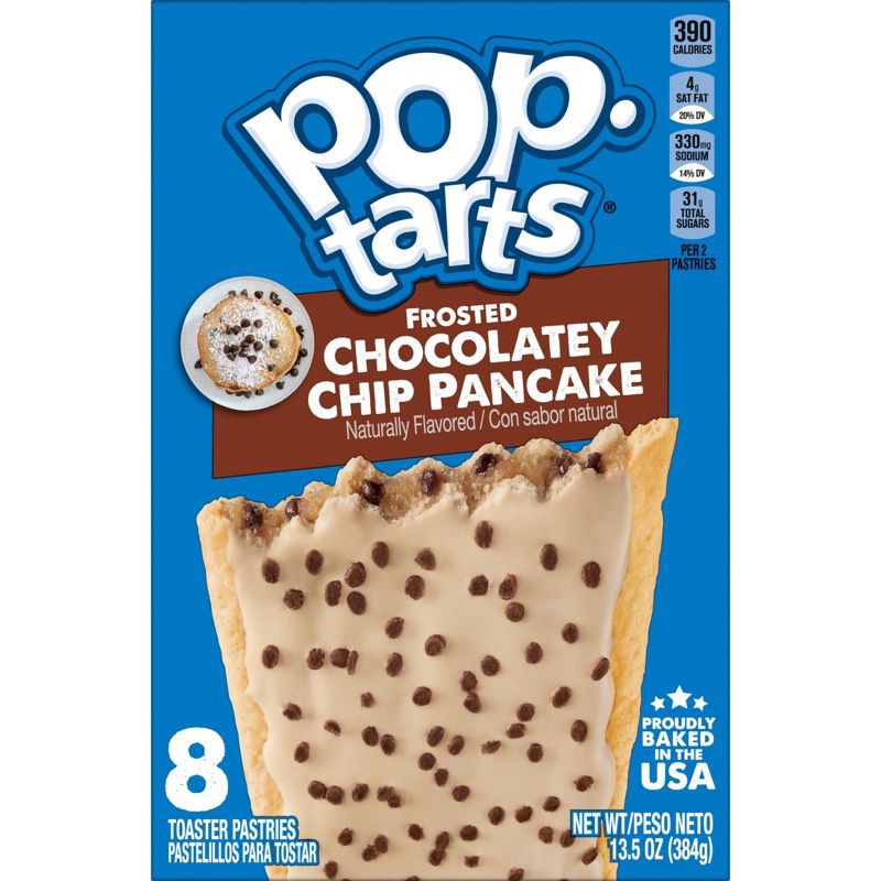 slide 7 of 8, Pop-Tarts Frosted Chocolatey Chip Pancake Pastries - 8ct / 13.5oz, 8 ct; 13.5 oz