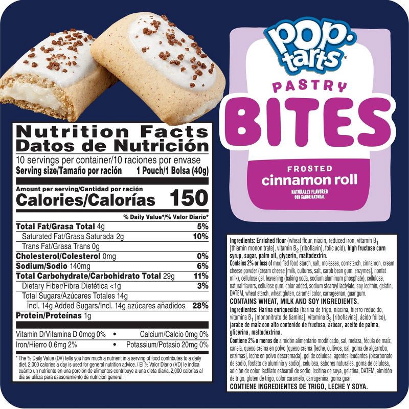 slide 7 of 11, Pop-Tarts Bites Frosted Cinnamon Roll - 10ct / 14.1oz, 10 ct, 14.1 oz
