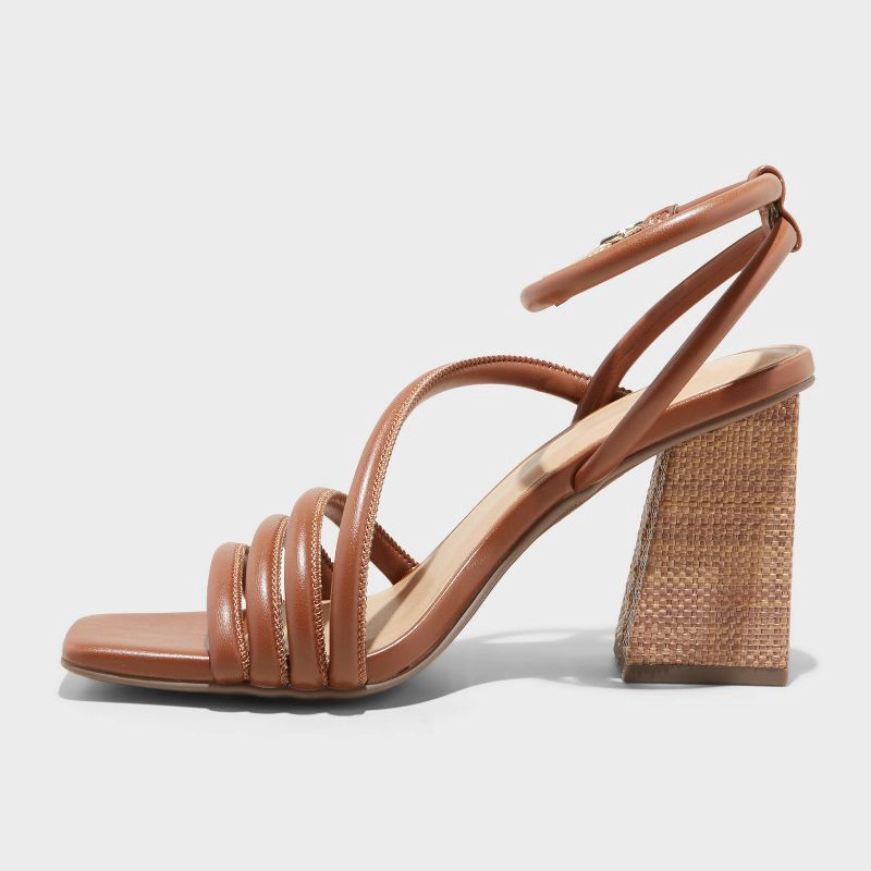 slide 3 of 4, Women's Katana Heels - A New Day™ Brown 6.5, 1 ct