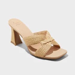 Women's Tia Mule Heels - A New Day™ Beige 10