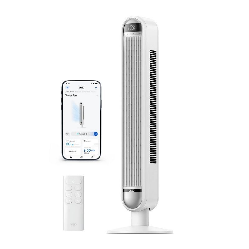 slide 1 of 9, Dreo 42" Cruiser Pro T1 Oscillating Bladeless Remote Tower Fan White, 1 ct