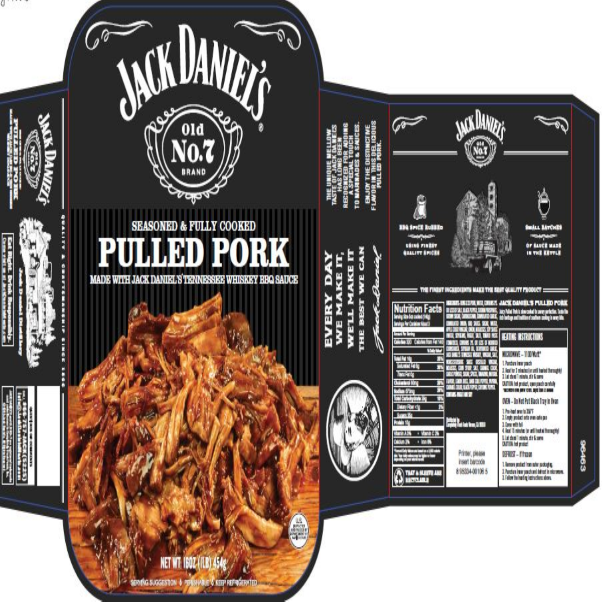 slide 2 of 2, Jack Daniel's Jack Daniels Pulled Pork, 16 oz