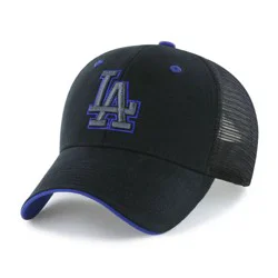 MLB Los Angeles Dodgers Money Maker Mesh Hat: Team Logo Woven Cotton & Plastic Snapback Cap