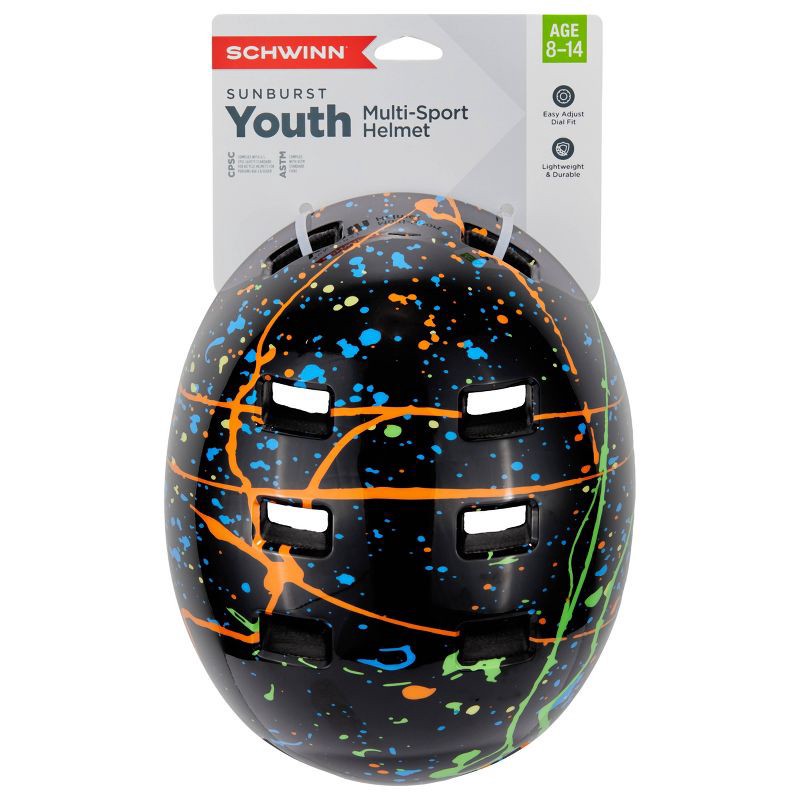 slide 3 of 15, Schwinn Next Gen Burst Youth Bike Helmet - Black, 1 ct