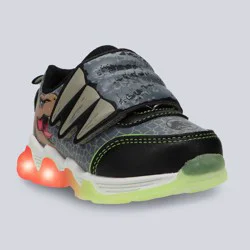 Jurassic World Toddler Boys' Athletic Sneakers - Black/Gray/Green 12T