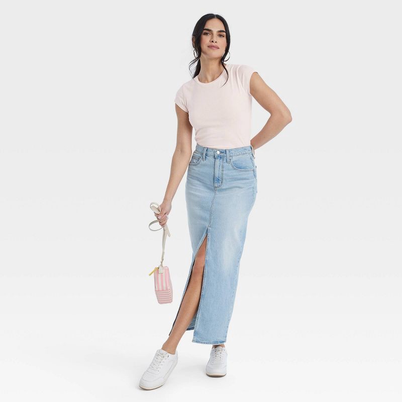 slide 2 of 3, Women's Fitted Short Sleeve T-Shirt - Universal Thread™ Light Pink S, 1 ct