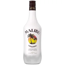 Malibu Flavored Caribbean Rum with Coconut Liqueur 750mL Bottle 42 Proof