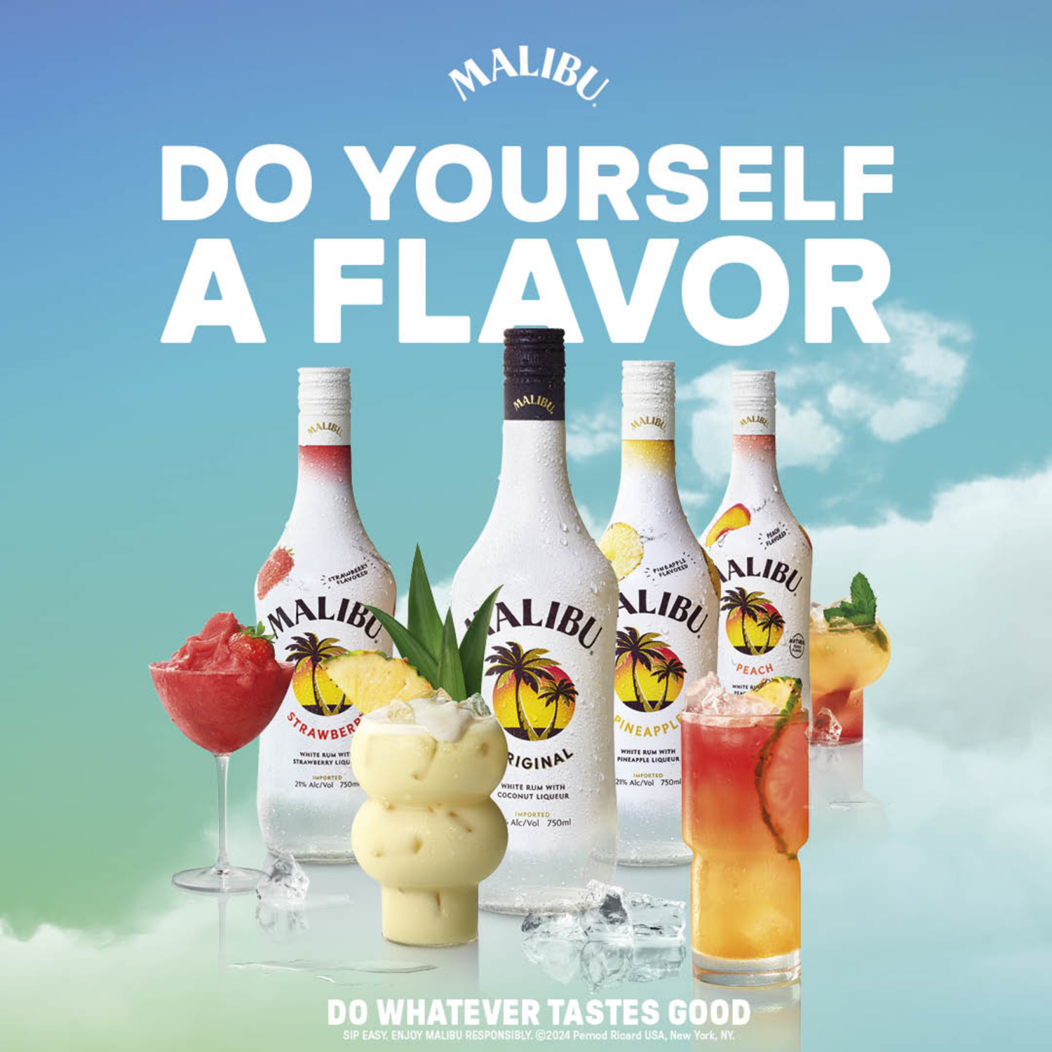 slide 2 of 5, Malibu Caribbean Rum with Pineapple Flavored Liqueur 750mL, 42 Proof, 750 ml