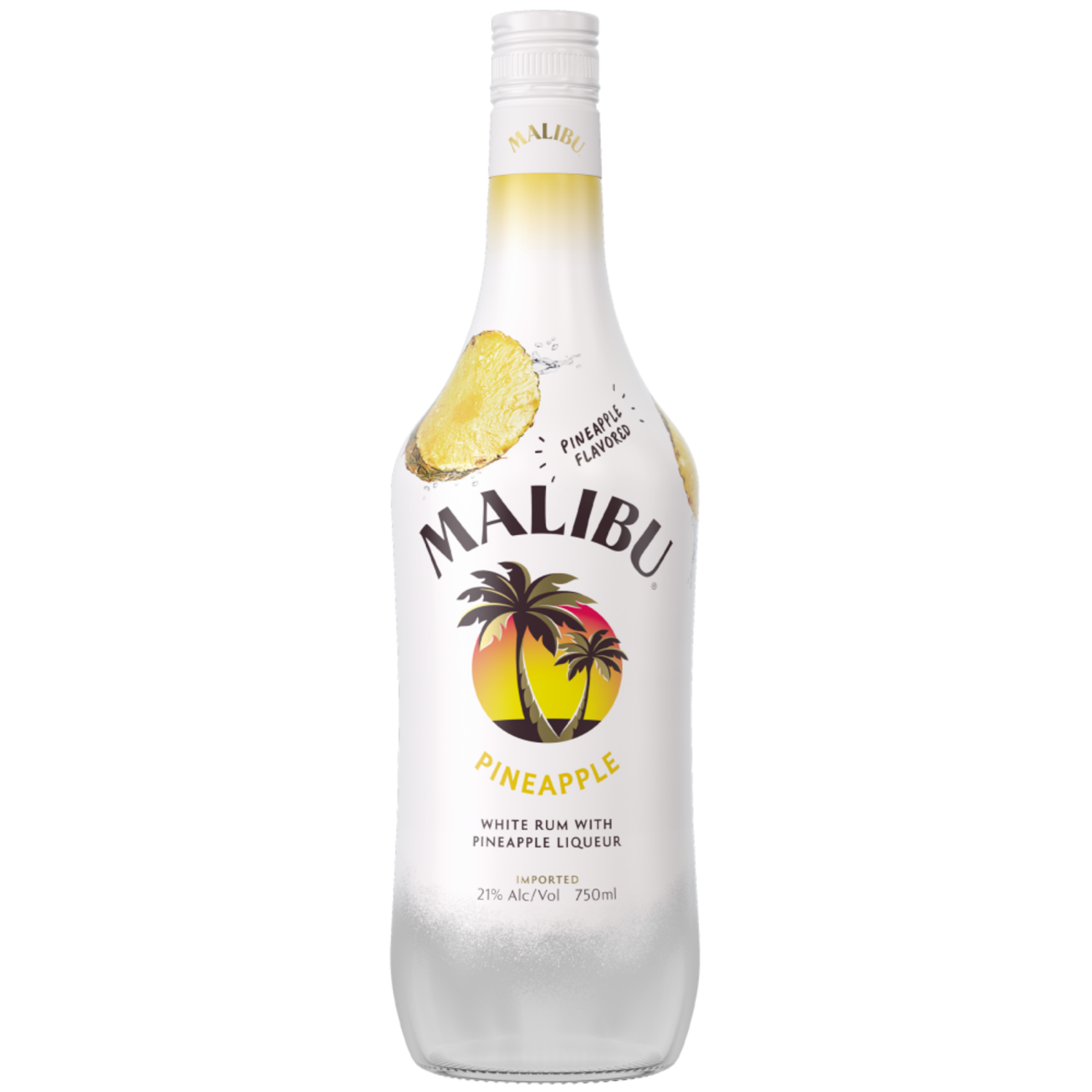slide 4 of 5, Malibu Caribbean Rum with Pineapple Flavored Liqueur 750mL, 42 Proof, 750 ml
