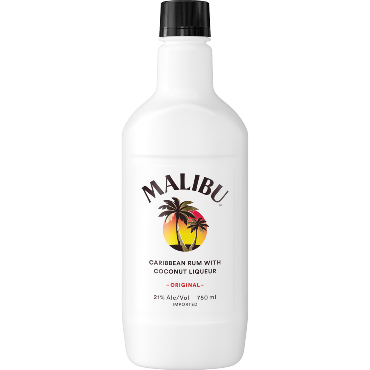 slide 4 of 5, Malibu Coconut Rum, 750 ml