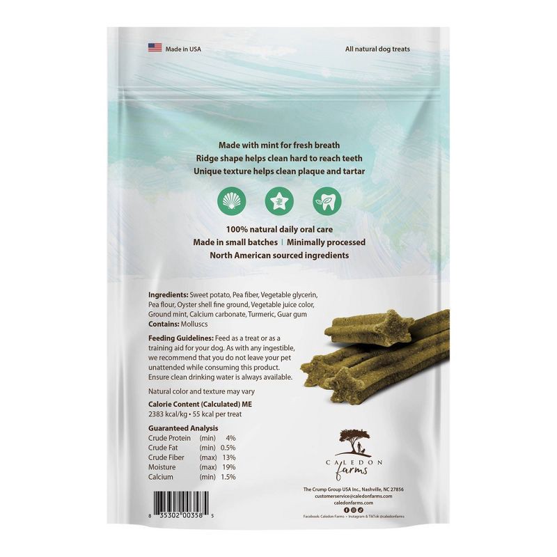 slide 3 of 8, Caledon Farms Plaque Busters All Ages Dental and Hard Fresh Dog Treat Chews with Sweet Potato Flavor - 7oz, 7 oz