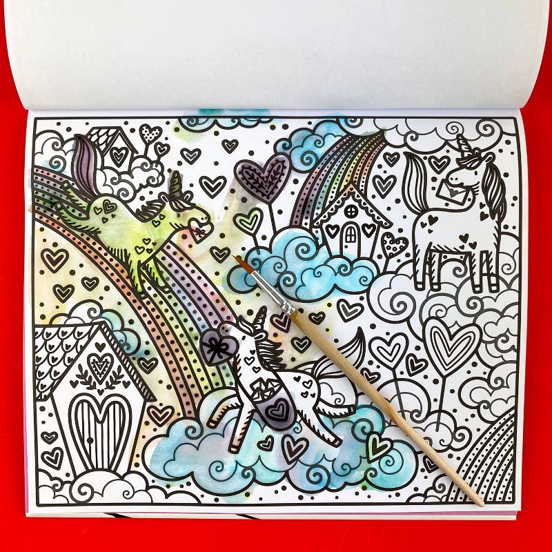 slide 2 of 5, Usborne Books Love, Hearts and Flowers Magic Painting Book - (Magic Painting Books) by Abigail Wheatley (Paperback), 1 ct