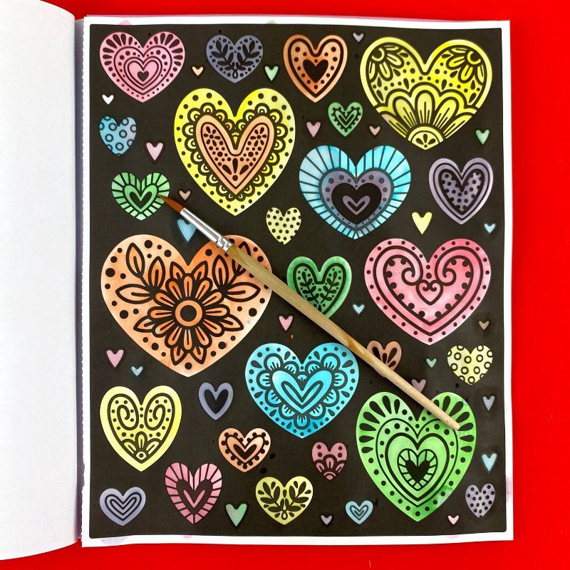 slide 3 of 5, Usborne Books Love, Hearts and Flowers Magic Painting Book - (Magic Painting Books) by Abigail Wheatley (Paperback), 1 ct