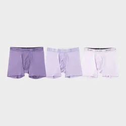 Pair of Thieves Men's Quick Dry Boxer Briefs 3pk - Lavender S: Mid Rise, Knit, Solid Pattern
