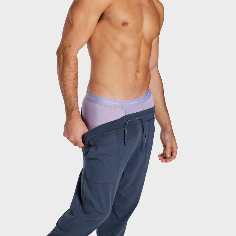 slide 9 of 9, Pair of Thieves Men's Quick Dry Boxer Briefs 3pk - Lavender M: Mid Rise, Knit, Solid Pattern, 3 ct