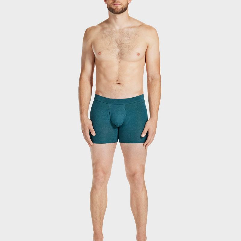 slide 9 of 11, Pair of Thieves Men's Quick Dry Cotton Boxer Briefs 3pk - Green L: Mid Rise, Knit, Fold Over Waistband, 3 ct